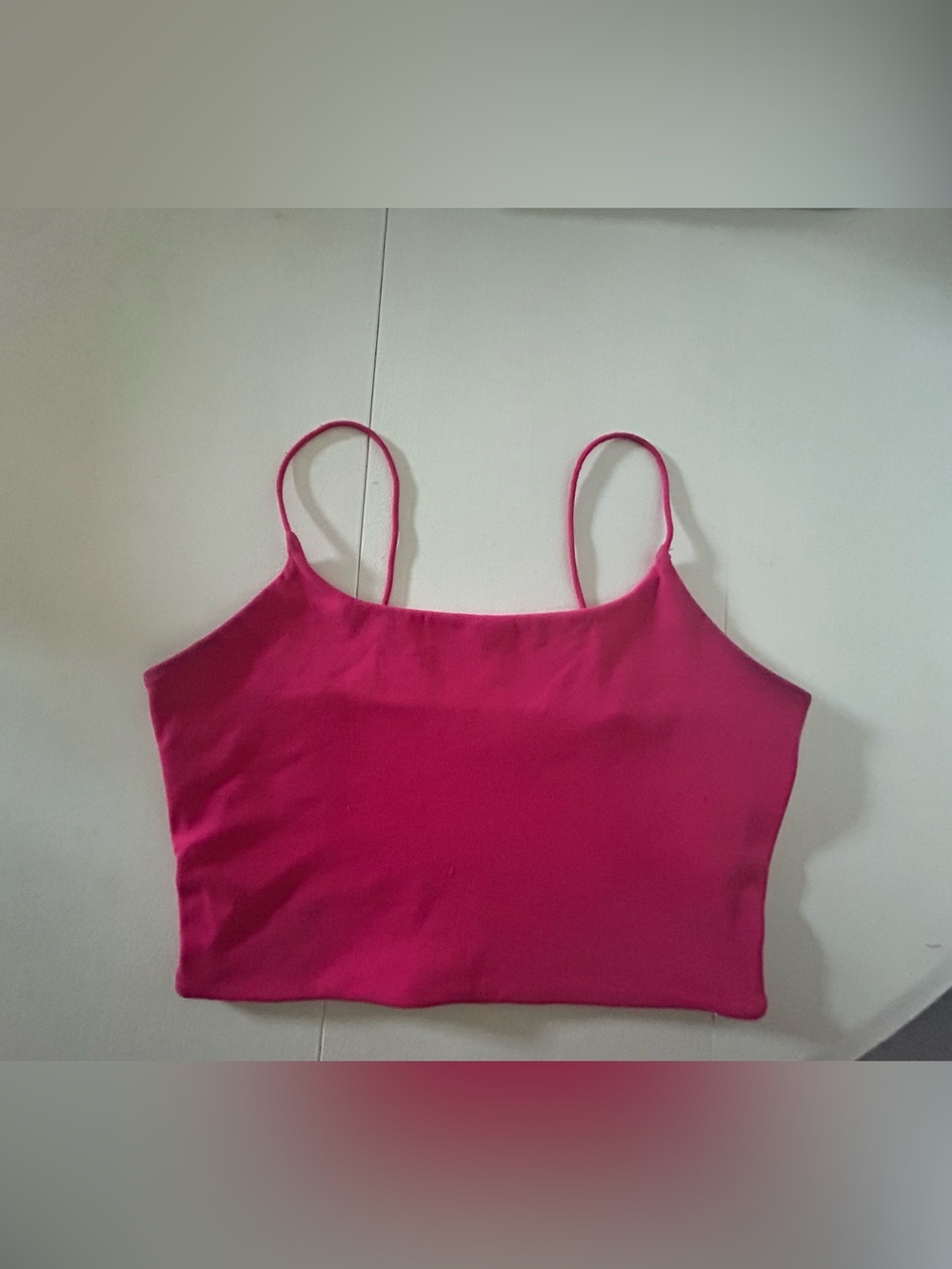 Garage Hot Pink Spaghetti Strap Crop Camisole